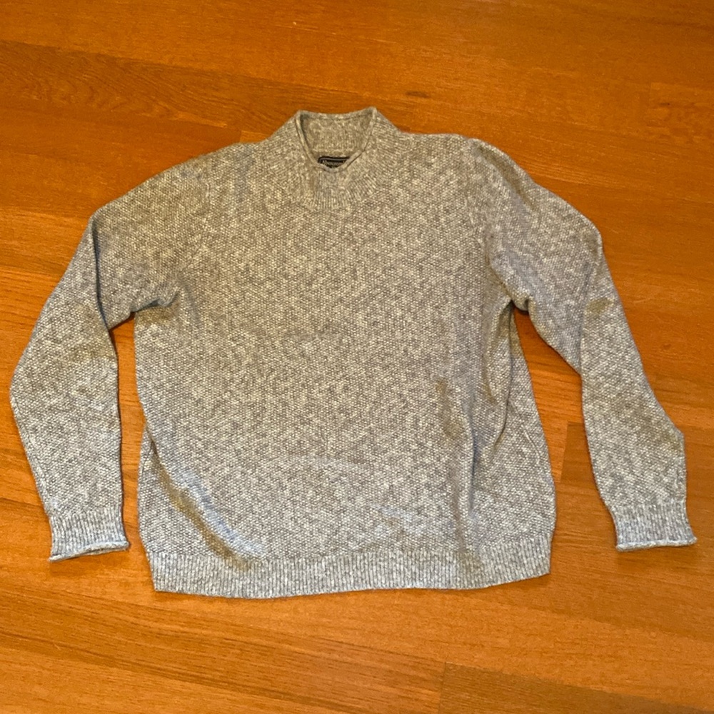 A&F mock neck grey sweater L